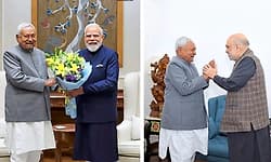 ಪ್ರಧಾನಿ ಮೋದಿ,ಅಮಿತ್ ಶಾ ಅವರನ್ನು ಭೇಟಿಯಾದ ಬಿಹಾರ ಸಿಎಂ ನಿತೀಶ್ ಕುಮಾರ್
