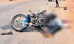 Bike rider killed in collision with tempo near Aatradi in Udupi