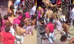 Video: Priests assault devotees at Kolhapur's Jyotiba Temple