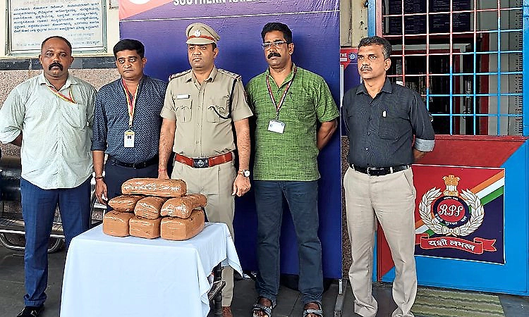 Mangaluru: 10 kg ganja worth Rs 5 lakh seized from Chennai-Mangaluru train