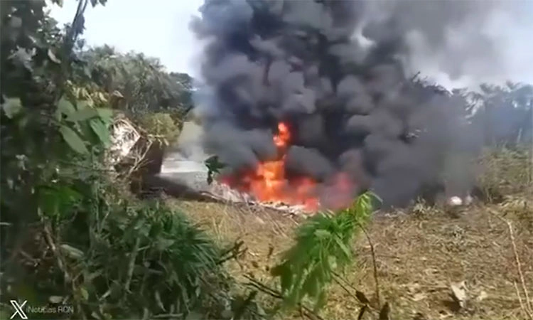 110 ಸೈನಿಕರನ್ನು ಹೊತ್ತೊಯ್ಯುತ್ತಿದ್ದ ಕೊಲಂಬಿಯಾದ ಮಿಲಿಟರಿ ವಿಮಾನ ಪತನ