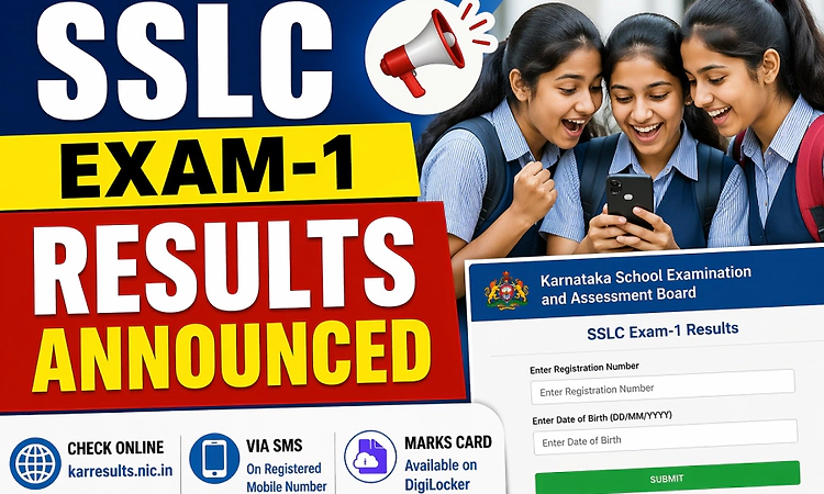 SSLC Exam-1 results announced