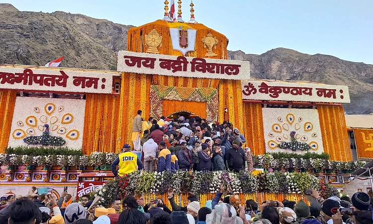 Badrinath temple reopens amid prayers, floral decorations in Garhwal Himalayas