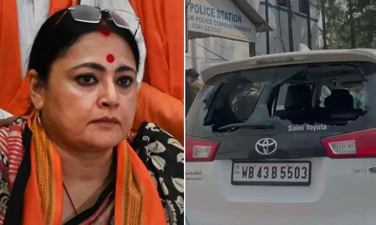Bengal polls: BJP MLA Agnimitra Paul's car attacked in Asansol, rear windowpanes shattered