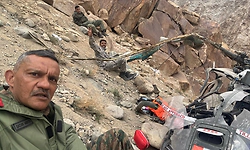 Three Army officers survive Leh chopper crash, Major General’s post-crash selfie goes viral
