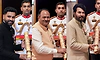President confers Padma awards to Rohit Sharma,Satish Shah, Mammootty.