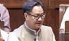 Monsoon Session: Opposition trying to evade NEET debate, alleges Kiren Rijiju