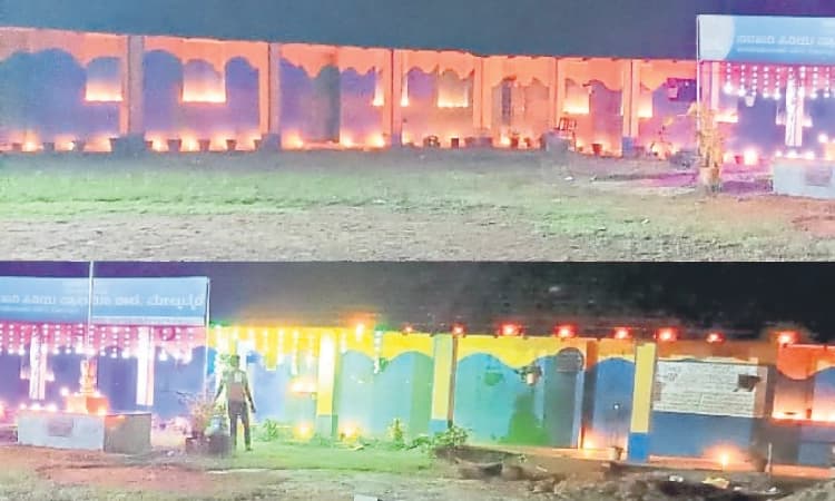 ದೀಪಗಳ ಬೆಳಕಲ್ಲಿ ಬೆಳಗಿದ ಮೇಲ್ಕಟ್ಕೆರೆ ಸರಕಾರಿ ಶಾಲೆ