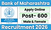 Recruitment 2026: ಬ್ಯಾಂಕ್‌ ಆಫ್ ಮಹಾರಾಷ್ಟ್ರ-600 ಹುದ್ದೆಗೆ ಅರ್ಜಿ ಆಹ್ವಾನ
