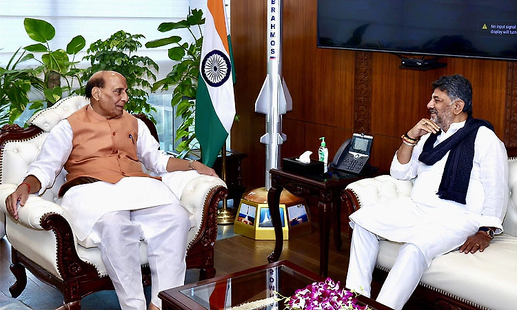 Bengaluru growth hit by airport curbs, Shivakumar tells Defence Minister Rajnath Singh