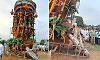 Chariot wheel breaks during Huligemma temple festival in Ron taluk; no injuries reported