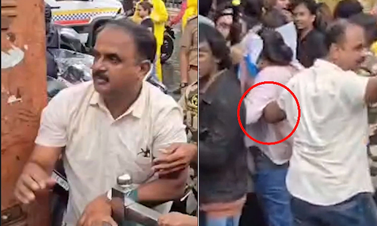 Cop was trying to restrain male protester, woman came in between: Mumbai police on viral video row
