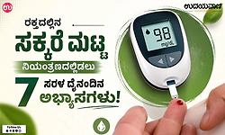 ರಕ್ತದಲ್ಲಿನ ಸಕ್ಕರೆ ಮಟ್ಟ ನಿಯಂತ್ರಣದಲ್ಲಿಡಲು 7 ಸರಳ ದೈನಂದಿನ ಅಭ್ಯಾಸಗಳು!