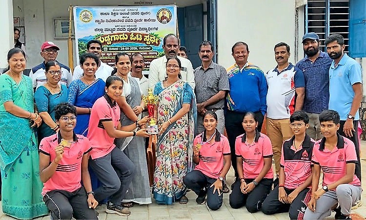 Alvas PU College wins district-level cross country running championship