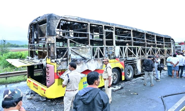 Andhra bus fire accident: Both bike-borne persons were drunk, say police