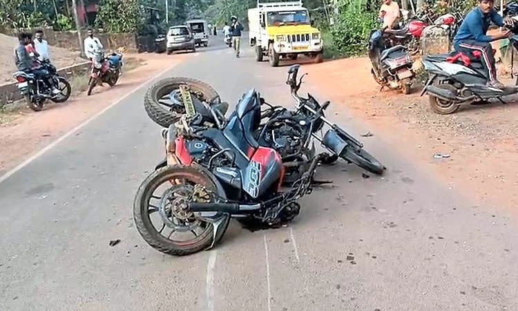 Madanthyar: ಬೈಕ್ ಢಿಕ್ಕಿ; ಶಿಕ್ಷಕನಿಗೆ ಗಾಯ