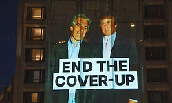 Watch: Trump–Epstein visuals projected onto Washington, DC building