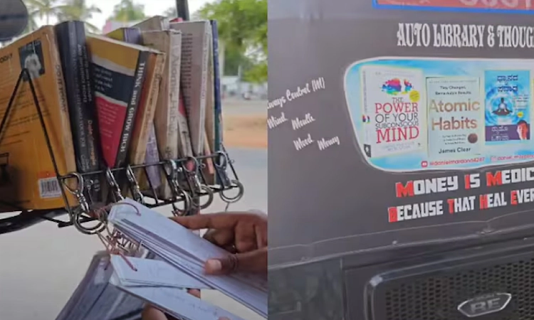 Mysuru: Auto rickshaw turned into mini library goes viral online