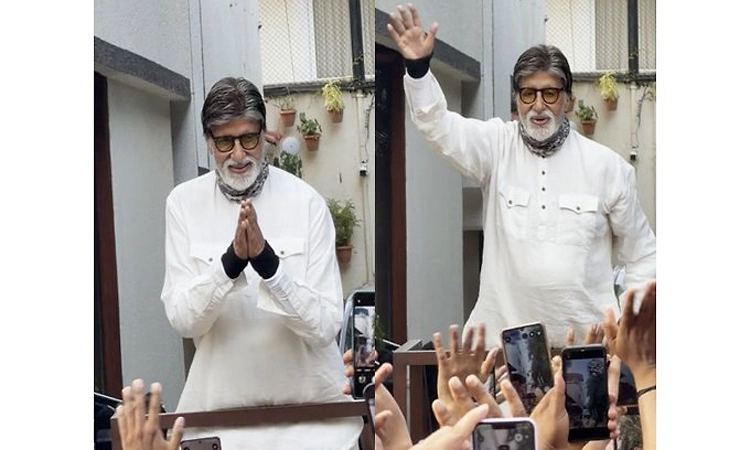 Amitabh Bachchan puts hospitalisation rumours to rest, greets fans outside Jalsa