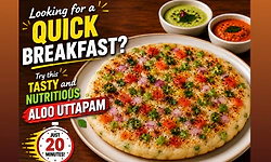 Saturday Spice Stories : Looking for a quick breakfast? Try this tasty and nutritious Aloo Uttapam in just 20 minutes 