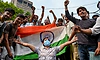 Protesting Congress, CJP workers celebrate Union Minister Pradhan's resignation