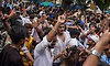 Jantar Mantar filled with chants, dance and tricolours as protesters celebrate Pradhan's resignation