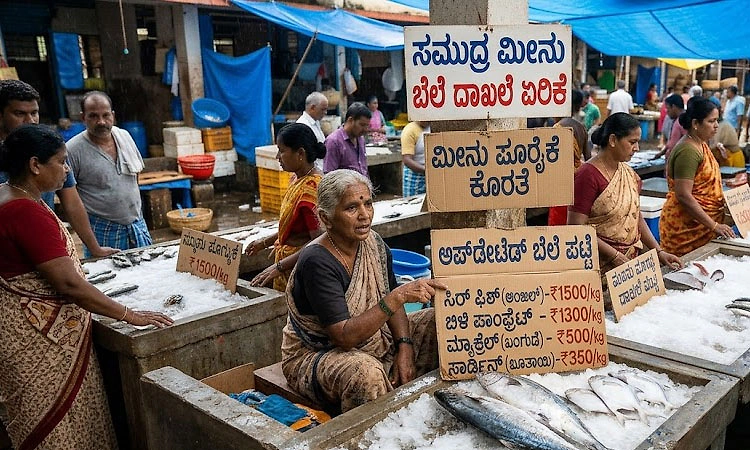 ಬೆಂಗಳೂರು: ಗಗನಕ್ಕೇರಿದ ಸಮುದ್ರ ಮೀನಿನ ಬೆಲೆ!