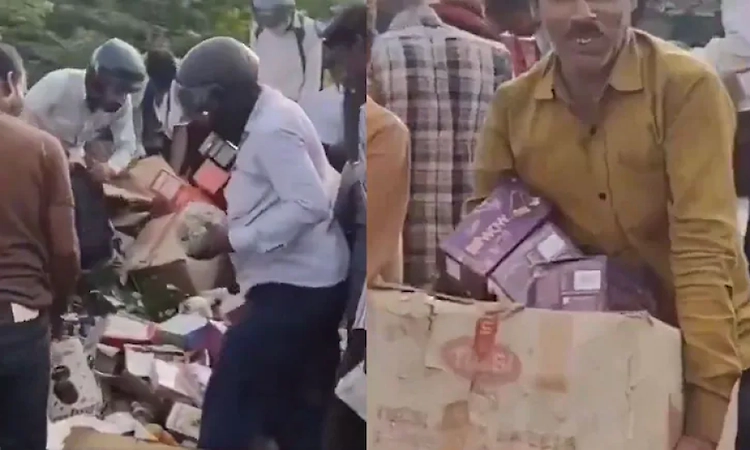 Viral: Crowd rushes to collect expired chocolates dumped in Kanpur