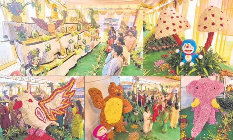 Fruits, flowers and vegetable art mesmerise visitors at Uchila Dasara exhibition