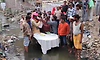 Video: BJP councillor celebrates birthday inside drain in Agra