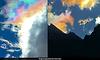 Rare rainbow-like clouds turn Ladakh sky pink, green and blue