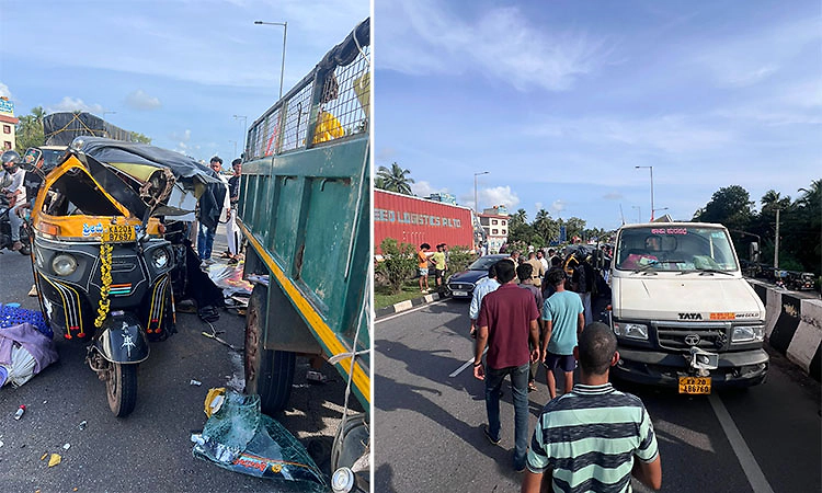 ಕಾಪು ಫ್ಲೈಓವರ್‌ನಲ್ಲಿ ರಿಕ್ಷಾ–ಟೆಂಪೋ ಢಿಕ್ಕಿ; ತಾಯಿ, ಇಬ್ಬರು ಮಕ್ಕಳು ಗಾಯ; ಮಗು ಗಂಭೀರ