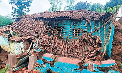 Heavy rain lashes Kushalnagar for three days; damage reported in several areas