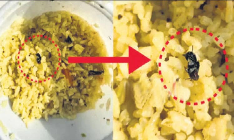 ಪೊಲೀಸರಿಗೆ ನೀಡಿದ್ದ ಆಹಾರದಲ್ಲಿ ಹುಳು ಪತ್ತೆ!; ಇಲಾಖೆ ನಿರ್ಲಕ್ಷ್ಯ? 