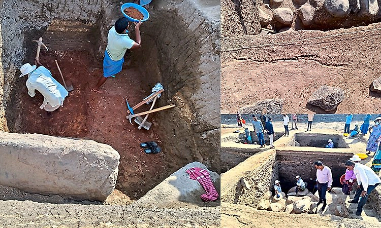 Gadag: Cracks appear at Lakundi fort excavation site, workers raise safety concerns