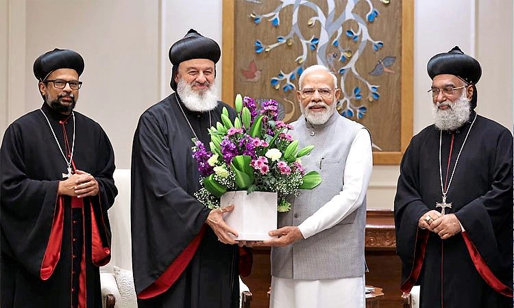 ಪ್ರಧಾನಿ ಮೋದಿ ಜೊತೆ ಸಿರಿಯಾಕ್ ಚರ್ಚ್ ಮುಖ್ಯಸ್ಥರ ಭೇಟಿ: ವಿವಿಧ ವಿಷಯಗಳ ಕುರಿತು ಚರ್ಚೆ