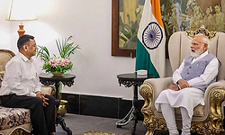 New Niti Aayog member Gobardhan Das meets PM Modi