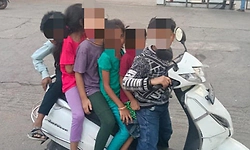 Six children seen riding single scooter in Bengaluru sparks outrage; calls for action against parents