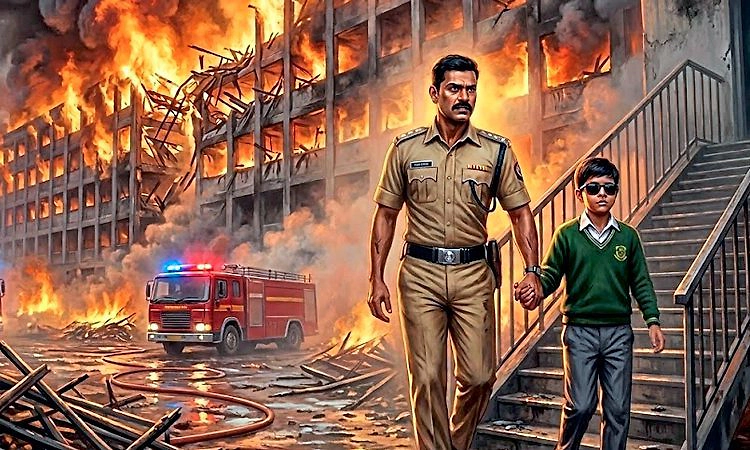 11 ಅಂಧ ವಿದ್ಯಾರ್ಥಿಗಳು ಸೇರಿ 13 ಜನರನ್ನು ಬೆಂಕಿಯಿಂದ ಪಾರು ಮಾಡಿದ ಕಾನ್ಸ್ಟೆಬಲ್