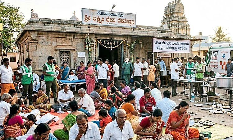 ಪಾವಗಡ: ದೇಗುಲ ಉತ್ಸವದಲ್ಲಿ ಊಟ ಮಾಡಿದ150 ಮಂದಿ ಅಸ್ವಸ್ಥ  