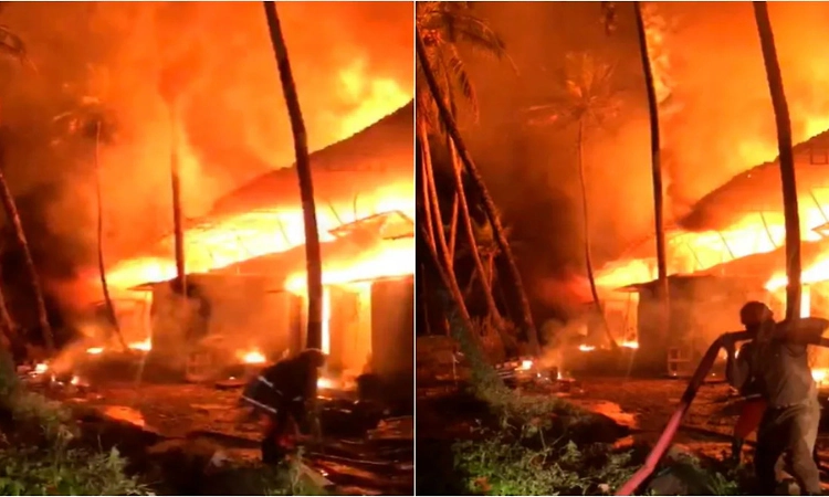 Oil mill gutted in massive fire in Kozhikode; blaze brought under control after eight hours