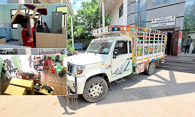 ಗುತ್ತಿಗೆದಾರನಿಗೆ 1.90 ಕೋಟಿ ರೂ. ಬಾಕಿ: PWD ಕಚೇರಿ ಸಾಮಗ್ರಿಗಳ ಜಪ್ತಿ
