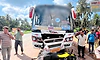 ಕಾಪು ಪೆಟ್ರೋಲ್ ಬಂಕ್ ಬಳಿ ಬಸ್–ಬೈಕ್ ಢಿಕ್ಕಿ