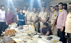 25 kg synthetic drugs seized from farmhouse near Hunsur; two arrested after chase
