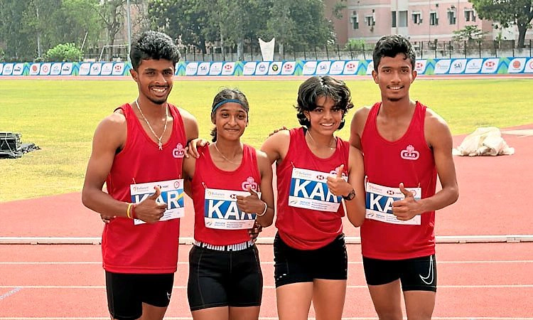 ರಾಷ್ಟ್ರೀಯ ಮುಕ್ತ ರಿಲೇ ಸ್ಪರ್ಧೆ: ಕರ್ನಾಟಕ ತಂಡಕ್ಕೆ 5 ಪದಕ 