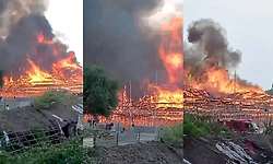 ಅಯೋಧ್ಯೆ ರಾಮಮಂದಿರ ಬಳಿ ಅವಘಡ: ಹೊತ್ತಿ ಉರಿದ ಬೃಹತ್ ಯಾಗಶಾಲೆ