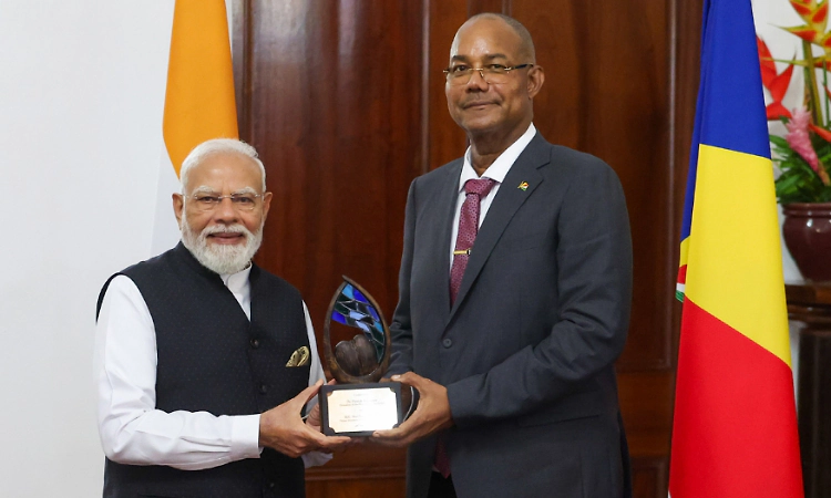 PM Modi conferred with an honorary title 'Guardian of the Blue Horizon'