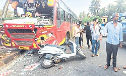 Calls grow to curb express buses on Kaup service road after repeated accidents