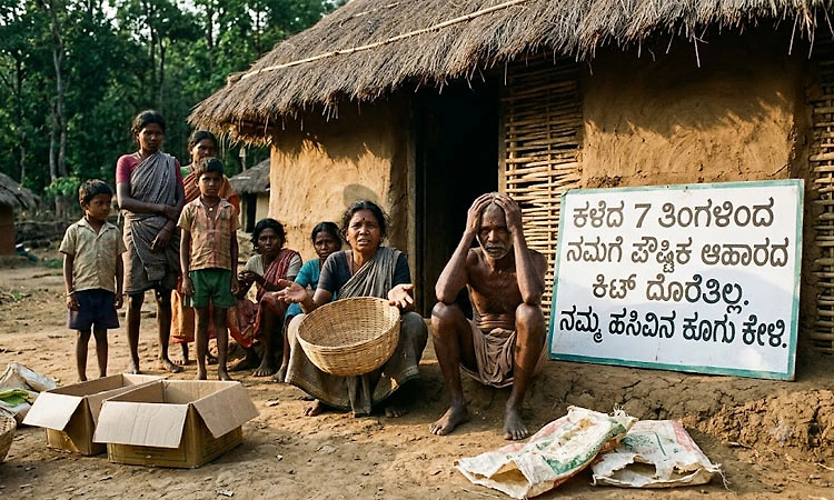 ಬುಡಕಟ್ಟು ಜನರಿಗೆ 7 ತಿಂಗಳಿಂದ ಪೌಷ್ಟಿಕ ಆಹಾರ ಕಿಟ್ ಸ್ಥಗಿತ