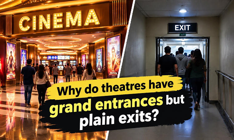 Why do theatres have grand entrances but ordinary exits? The internet has a theory